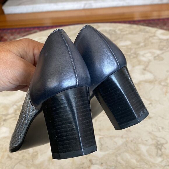 Vintage Stuart Weitzman Square Toe Block Heels - Picture 11 of 14